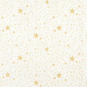 Decostof Jacquard Lurex zee van sterren – lichtbeige/goud, 