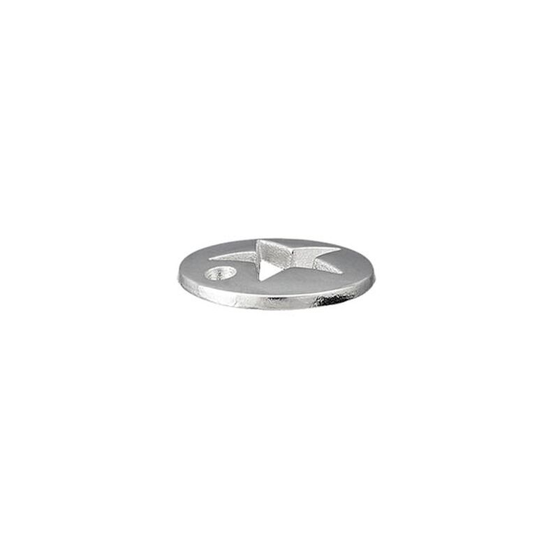 Garnering ster [ Ø 12 mm ] – zilver metalen,  image number 2