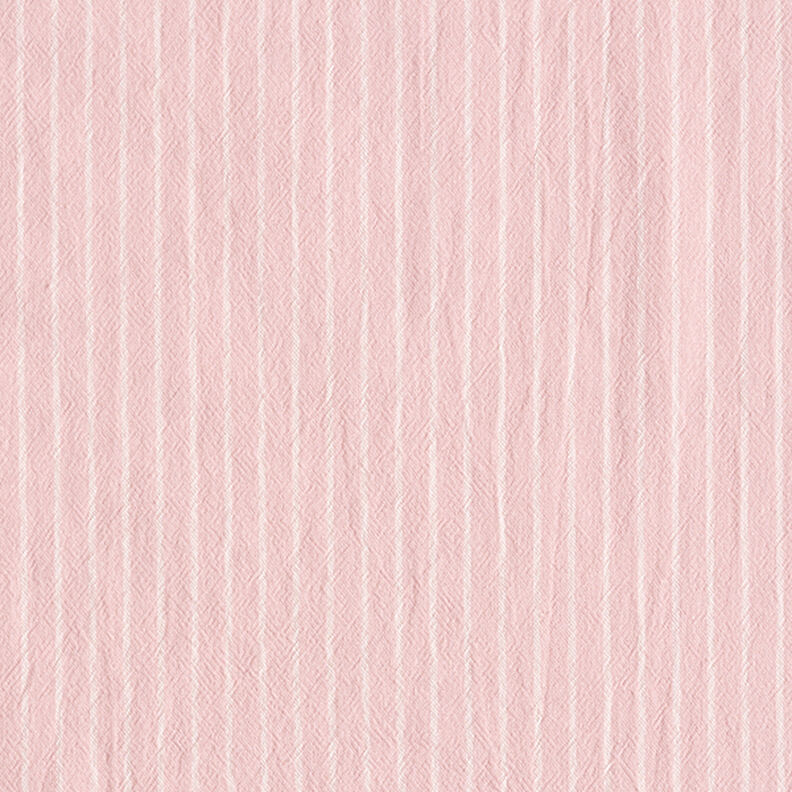Blousestof Katoenmix Brede strepen – roze/ecru,  image number 1