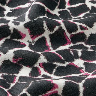 Zuiver linnen abstracte giraffenvlekken – wit/donkergrijs, 
