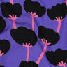 LENZING™ ECOVERO™ viscosestof Poppies | Nerida Hansen – lila/zwart,  thumbnail number 2