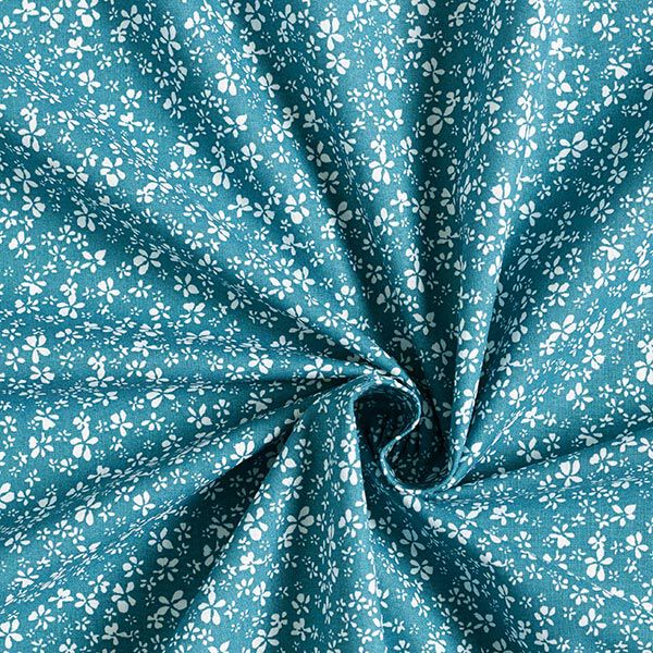 Katoenen stof cretonne Bloemetjes – blauw, image number 3