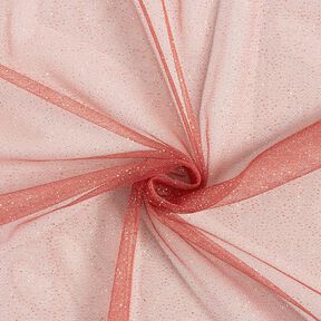 Glittertule royal – terracotta/goud, 