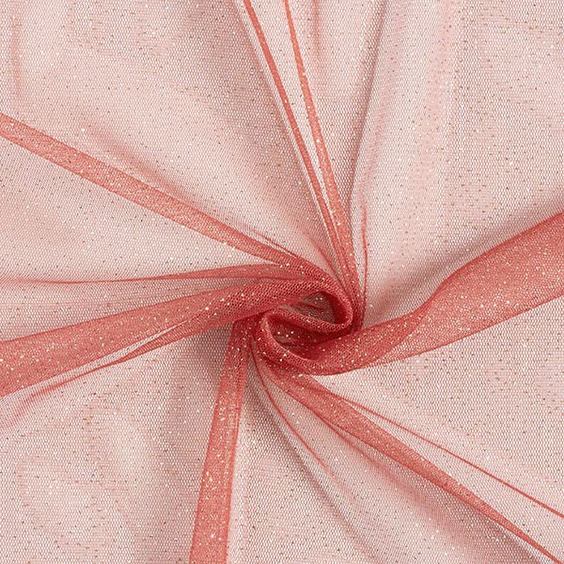 Glittertule royal – terracotta/goud,  image number 1