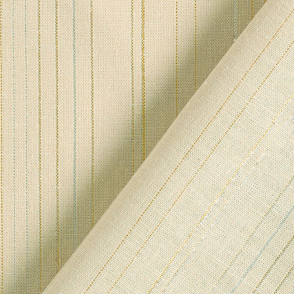 Katoen-linnen-mix glitterstrepen – beige,  image number 4