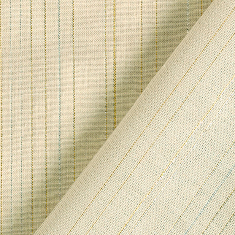 Katoen-linnen-mix glitterstrepen – beige, image number 4