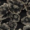 Jacquard 3D-effect bloemen – zwart/amandel,  thumbnail number 2
