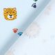 Katoenjersey Party-jungledieren – lichtblauw,  thumbnail number 4