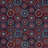 Badpakstof Mandala – zwart blauw/vuurrood,  thumbnail number 1