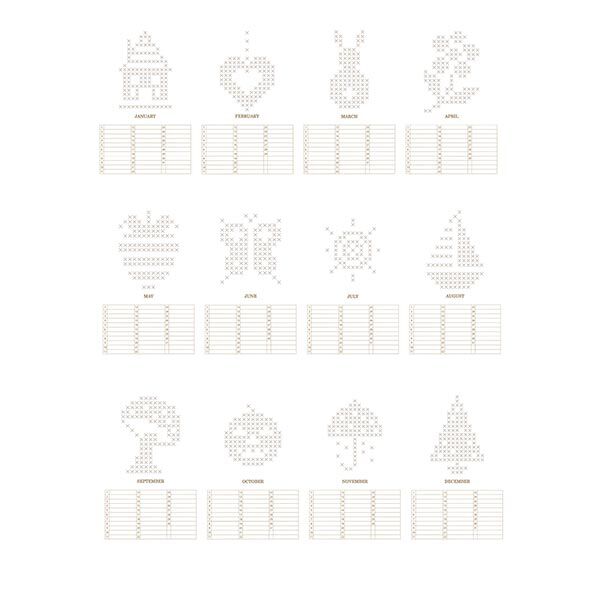 Borduurset universele jaarkalender, image number 2