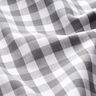Katoenen stof Vichy ruit 1 cm – parelgrijs/wit,  thumbnail number 2