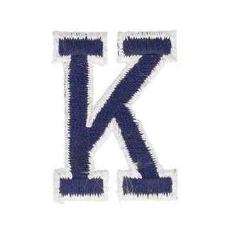 Applicatie letter K [ Hoogte: 4,6 cm ] – marineblauw, 