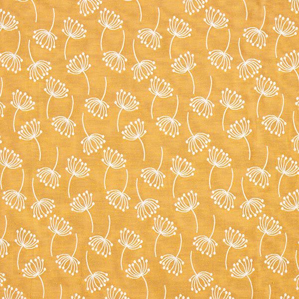 Meubelstof jacquard paardenbloemen – mosterd,  image number 1