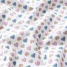 Katoenen stof Popeline Lieve hartjes – wit/pastelviolet,  thumbnail number 2