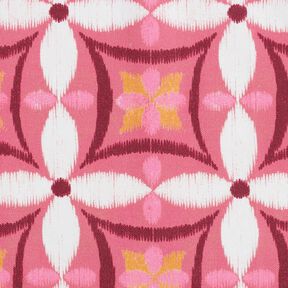 Decostof Canvas Borduurwerklook groot – pink/ivoor, 