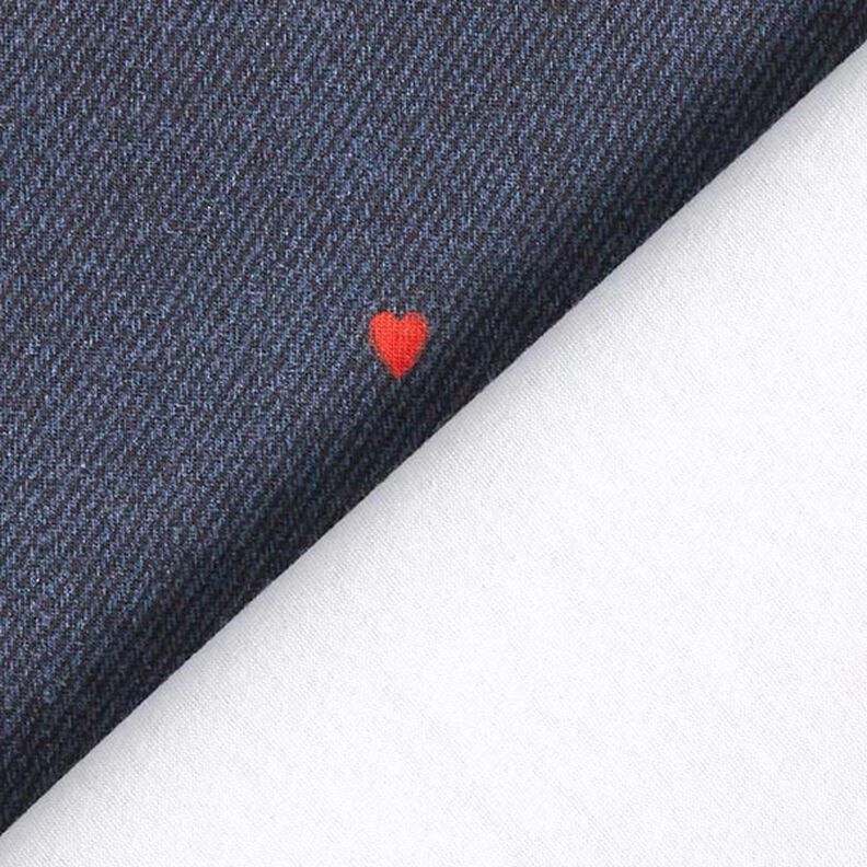 Katoenjersey Jeanslook harten Digitaal printen – blauwgrijs/vuurrood, image number 4