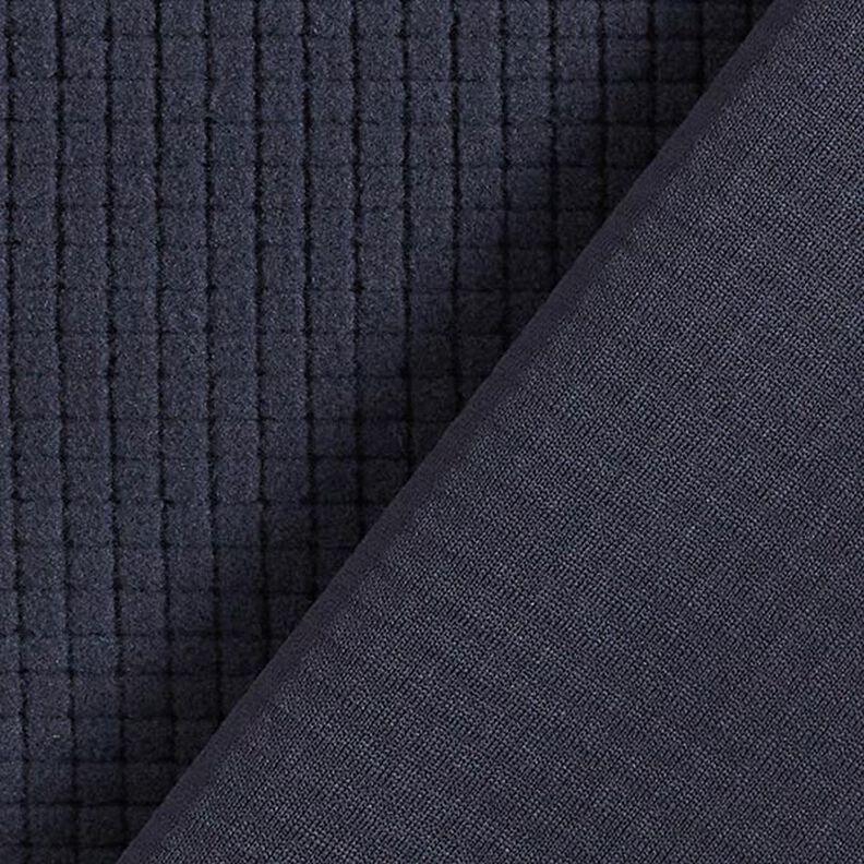 Structuur jersey vakjes – marineblauw,  image number 3