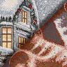 Decopaneel Gobelin Kerstkatten – lichtblauw/karmijnrood,  thumbnail number 4