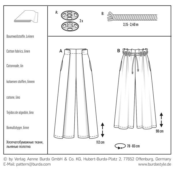 broek, Burda 6544,  image number 6