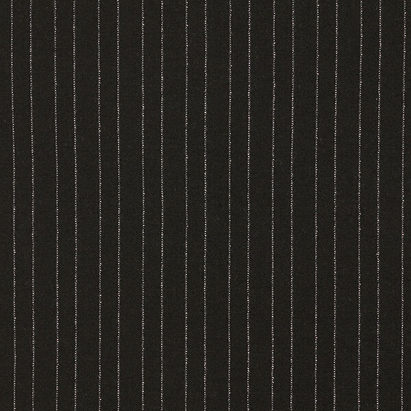 Romaniet jersey naaldstrepen lurex – zwart, image number 1