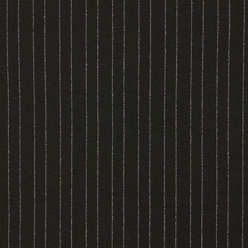 Romaniet jersey naaldstrepen lurex – zwart,  image number 1