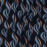 viscose stretch abstracte golven – zwart blauw/licht jeansblauw,  thumbnail number 2