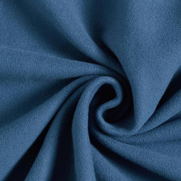 GOTS Katoenen fleece effen – jeansblauw, image number 1