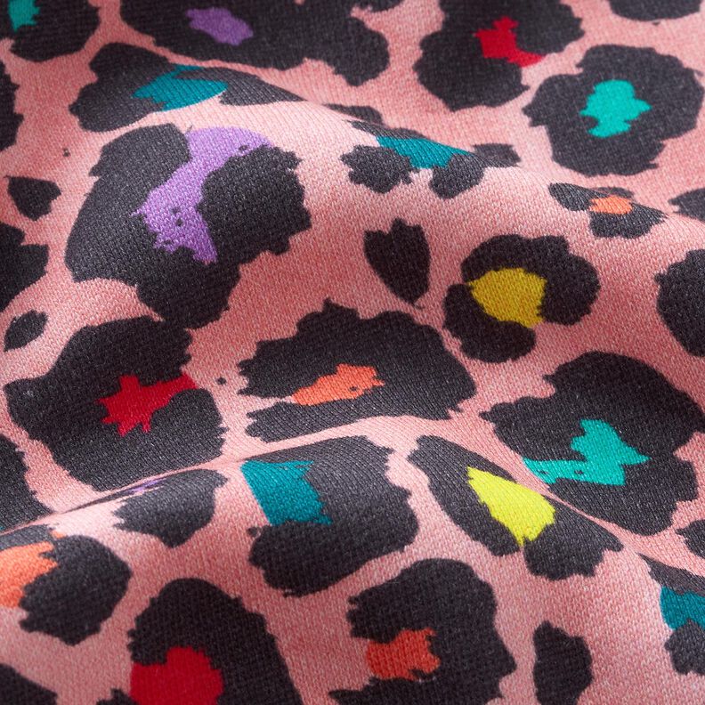 Sweatshirt geruwd Kleurrijk luipaardpatroon – roze, image number 2