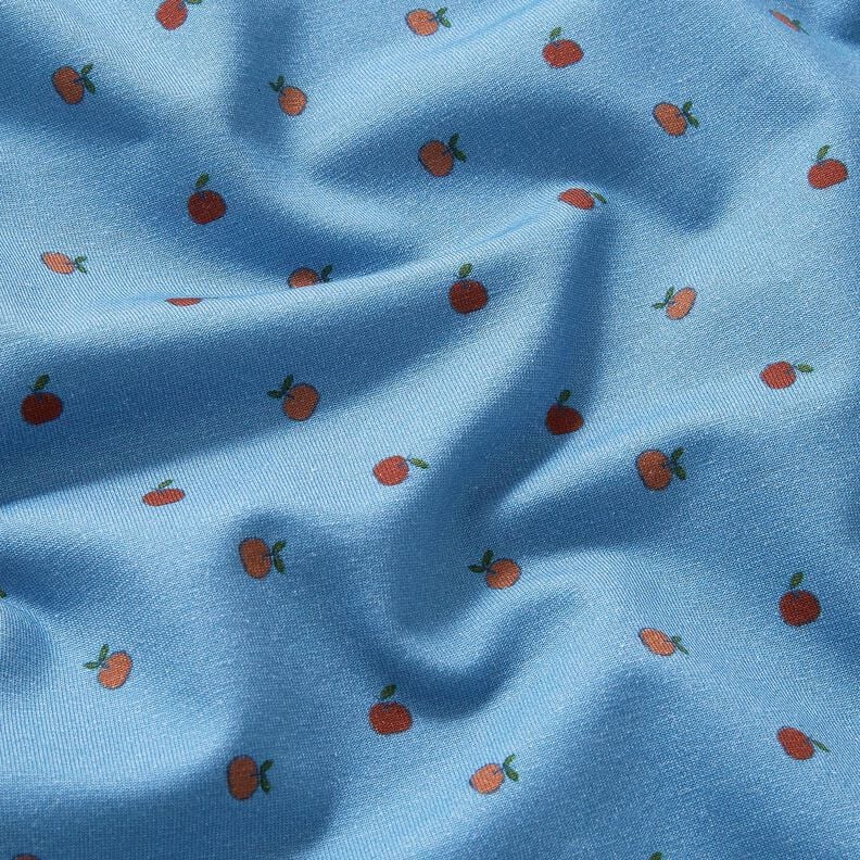 Katoenjersey kleine appels – jeansblauw,  image number 2