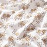 Katoenpopeline delicate boeketten – wit/lichtbruin,  thumbnail number 2