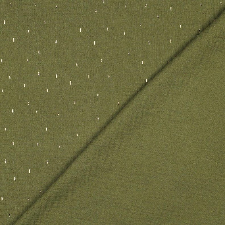 Mousseline/dubbel gehaakte stoffen Rechthoek Foliedruk | Poppy Fabrics – pijn/goud metallic,  image number 4