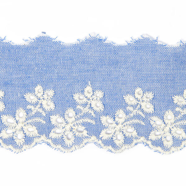 Feston jeansborduursel (55 mm) 4 – lichtblauw,  image number 1