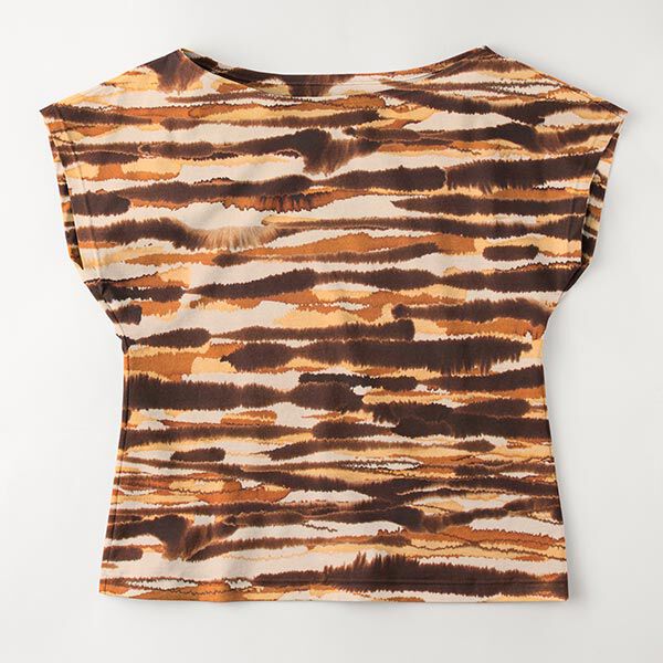 Viscosejersey tie-dye print – beige/bruin, image number 5