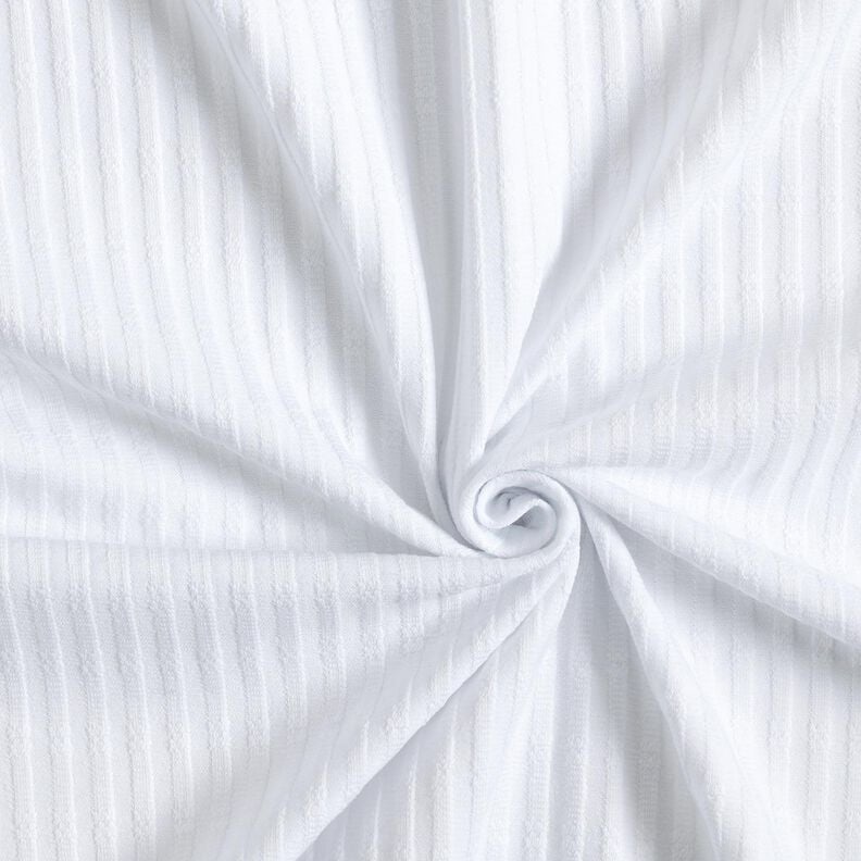 Ribjersey Enkelvoudig breipatroon – wit,  image number 3