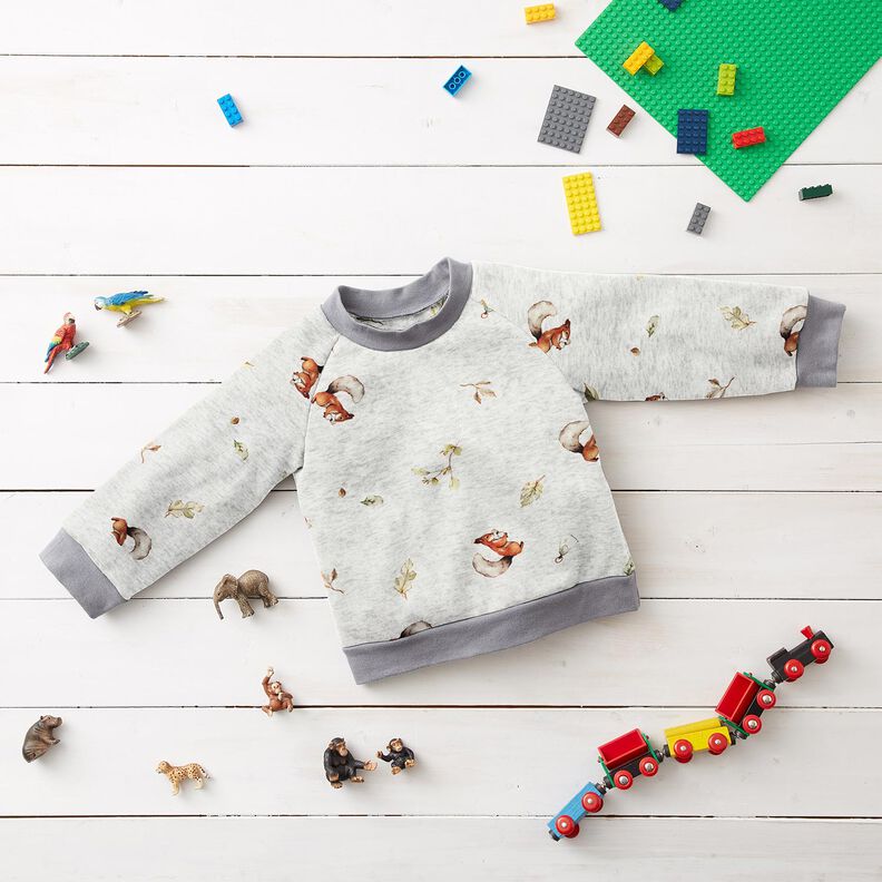 Alpenfleece Eekhoorn – natuur/lichtgrijs,  image number 5