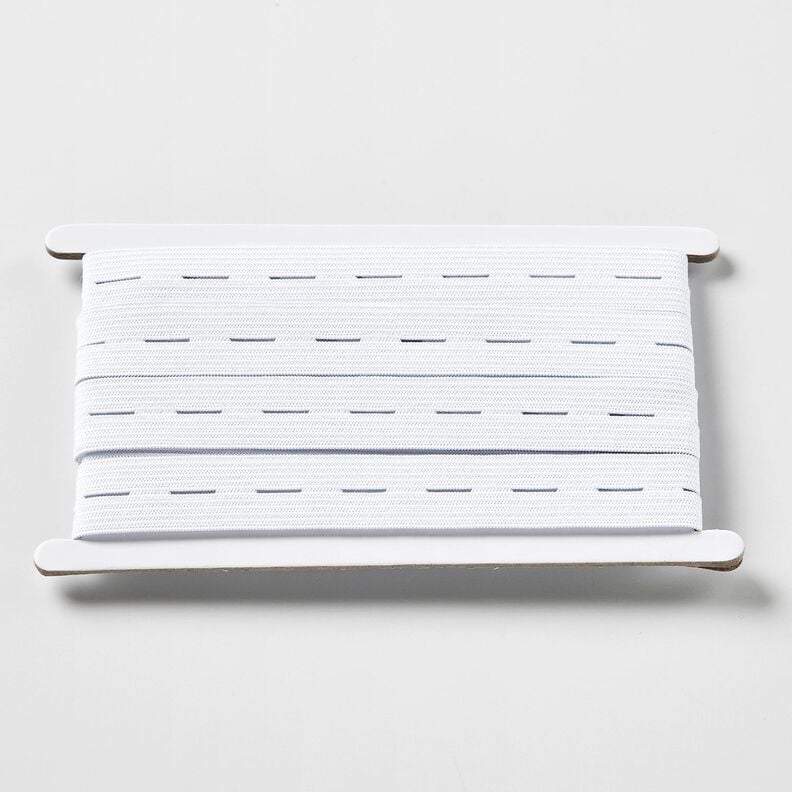 Knoopsgat-elastiek [3 m | 20 mm] – wit,  image number 1