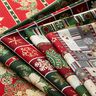 Katoenen stof popeline kleurrijke kerst – groen,  thumbnail number 5