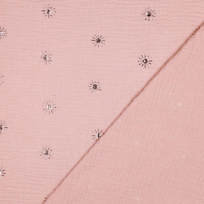 Mousseline/dubbel gehaakte stoffen zonnen Foliedruk | Poppy Fabrics – licht oudroze/pastelviolet, image number 4
