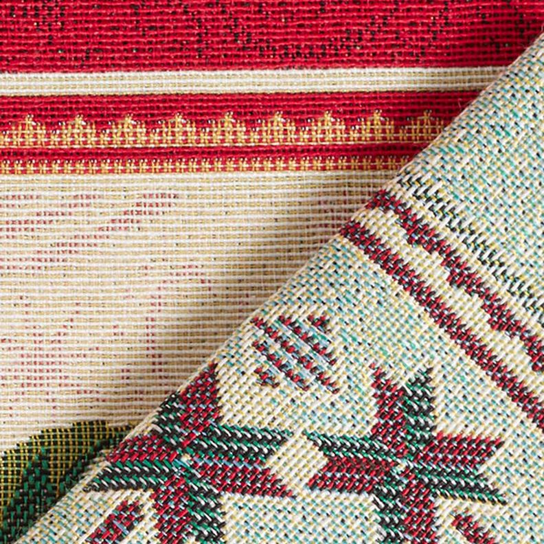Decostof tapijtstuk Kerstster – rood, image number 4