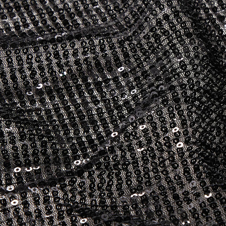 Pailletten plissé – zwart,  image number 2