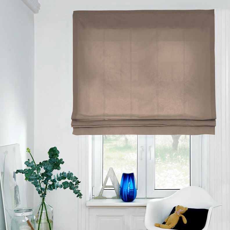 Puur linnen zwaar Effen – donkertaupe,  image number 5