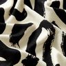 Viscosejersey abstracte penseelstreken – creme/zwart,  thumbnail number 2