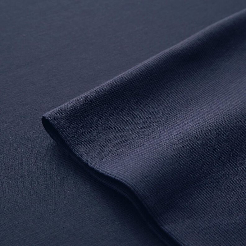 GOTS 2x2 Boordstof | Tula – marineblauw,  image number 5