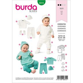 Set voor prematuurtje, Burda 9315 | 56-80, 