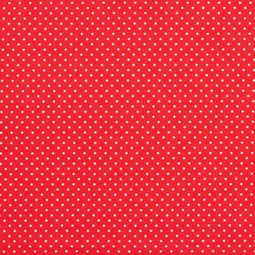 Katoenpopeline Kleine stippen – rood/wit, 