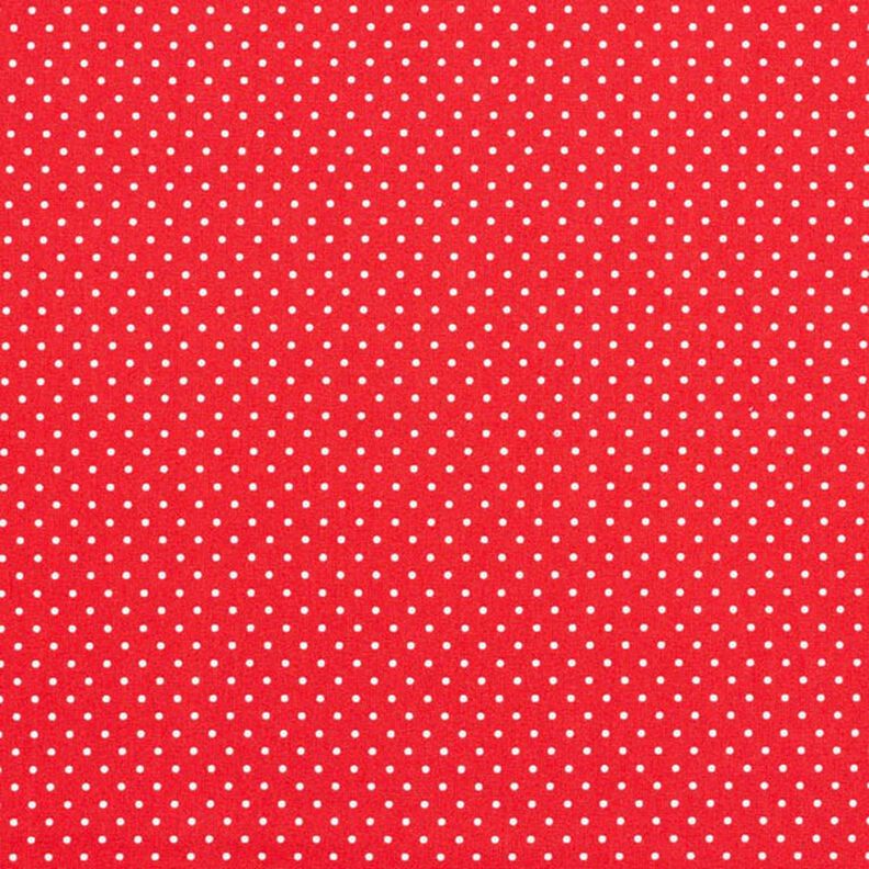 Katoenpopeline Kleine stippen – rood/wit,  image number 1