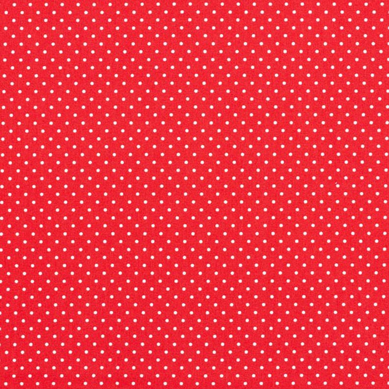 Katoenpopeline Kleine stippen – rood/wit,  image number 1