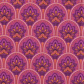 Gecoate katoen Abstracte vakken – purper, 