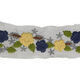 Tule band bloemen borduursel  – marineblauw/beige,  thumbnail number 1