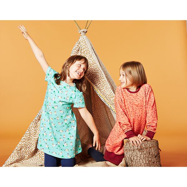 Sweatshirt geruwd Pijlen | PETIT CITRON – kreeft/roestrood, image number 7